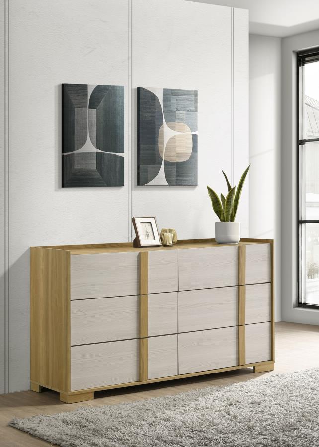 Hyland 6-drawer Dresser Natural view 2