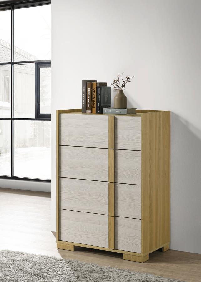 Hyland 4-drawer Chest of Drawers Natural view 2