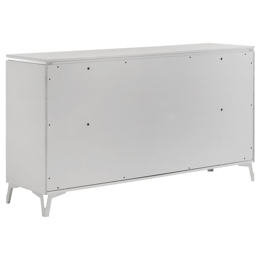 Cassia 6-drawer Bedroom Dresser Cabinet White High Gloss view 4