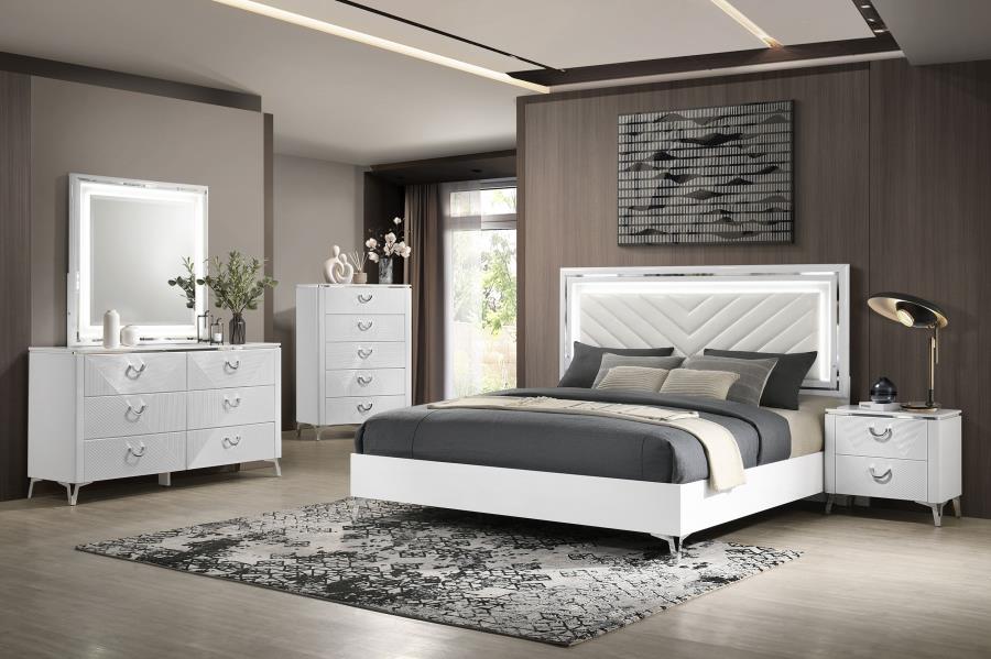 Cassia Dresser Mirror White High Gloss view 6