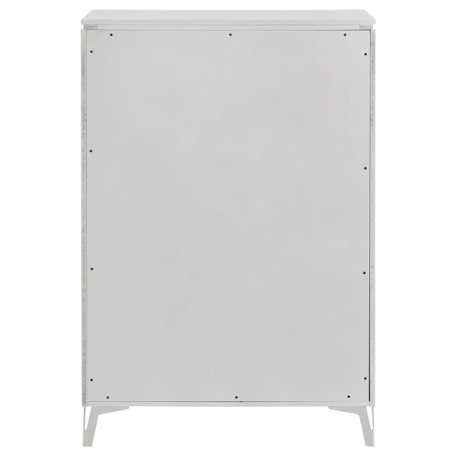 Cassia 5-drawer Bedroom Chest of Drawers White High Gloss view 5