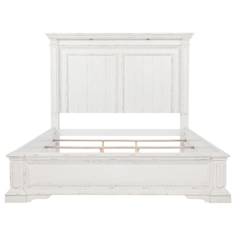 McKinney Queen LED Light Panel Bed Vintage White view 4