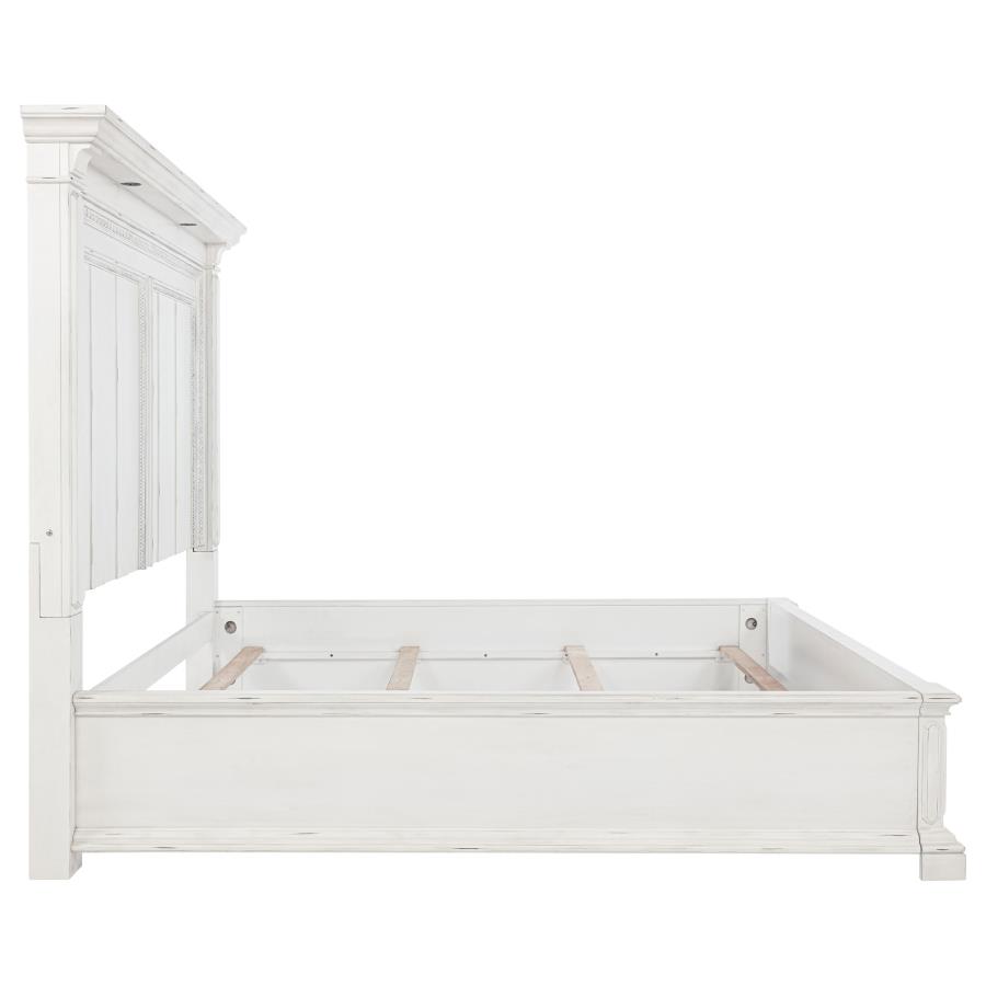McKinney Queen LED Light Panel Bed Vintage White view 7