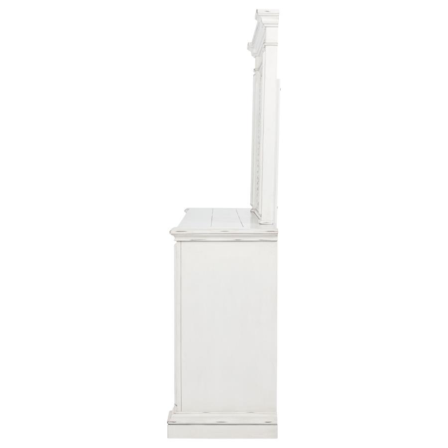 McKinney 6-drawer Bedroom Dresser with Mirror Vintage White view 5