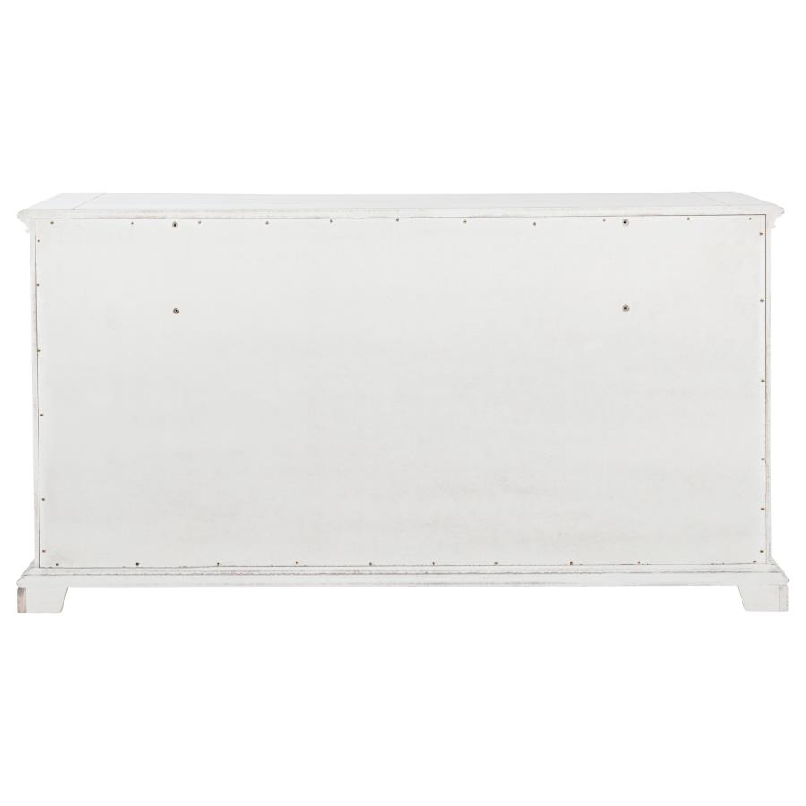 McKinney 6-drawer Bedroom Dresser Cabinet Vintage White view 7