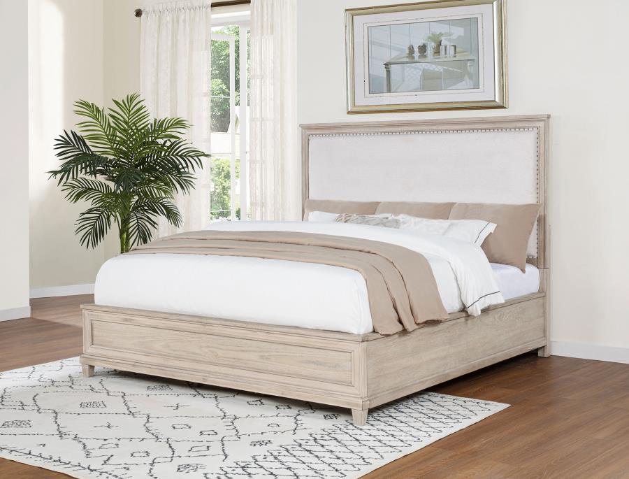 Pembroke 66-inch Eastern King Panel Bed Washed Oak view 2
