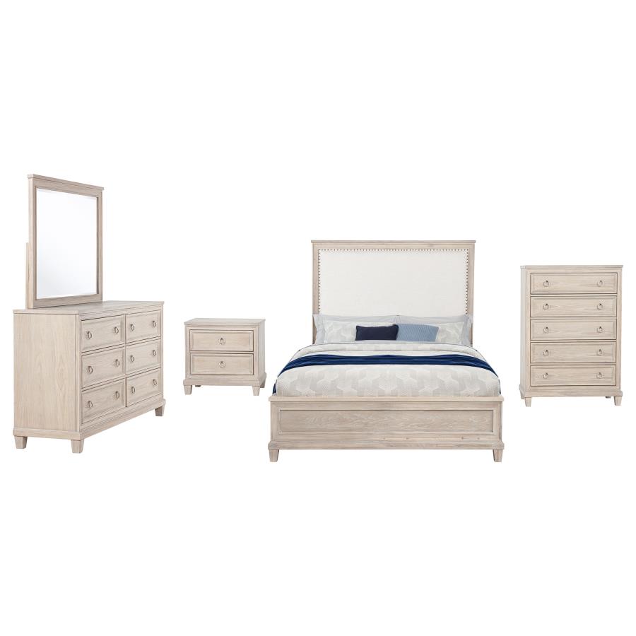 Pembroke 5-piece Queen Bedroom Set Washed Oak view 2