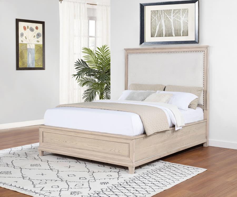 Pembroke 66-inch Queen Panel Bed Washed Oak view 2