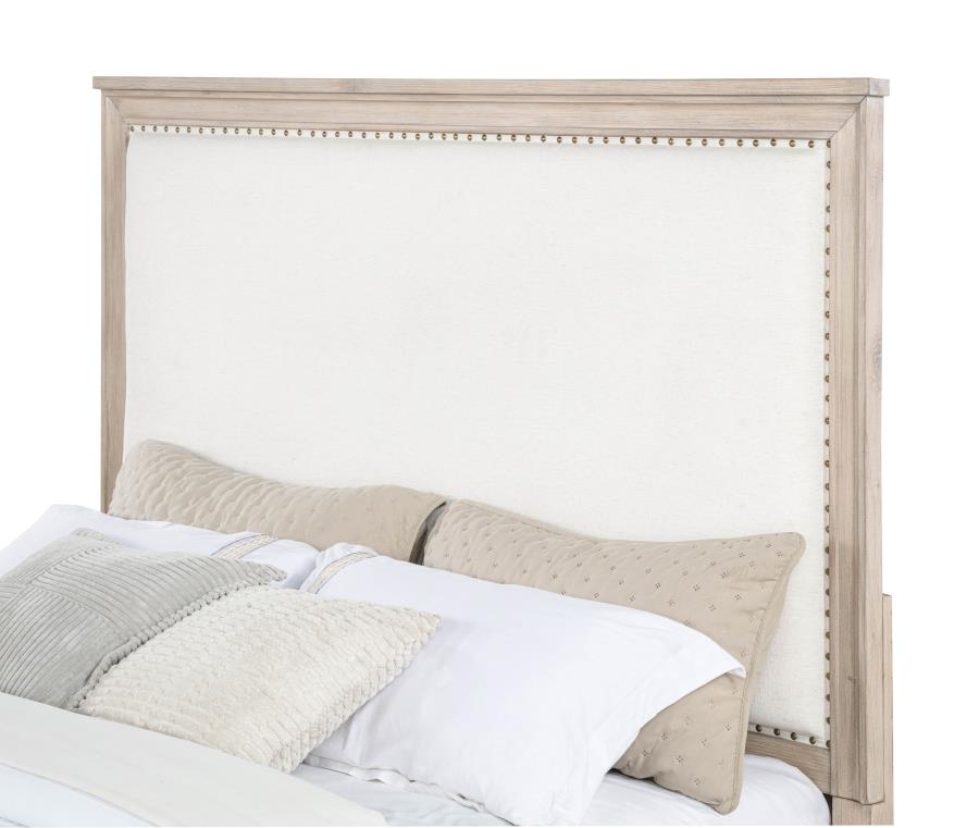 Pembroke 66-inch Queen Panel Bed Washed Oak view 6