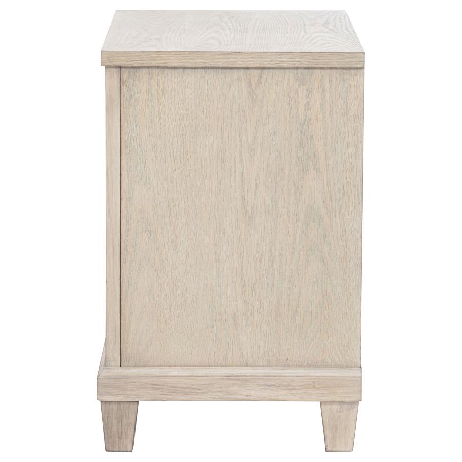 Pembroke 2-drawer Nightstand Bedside Table Washed Oak view 5