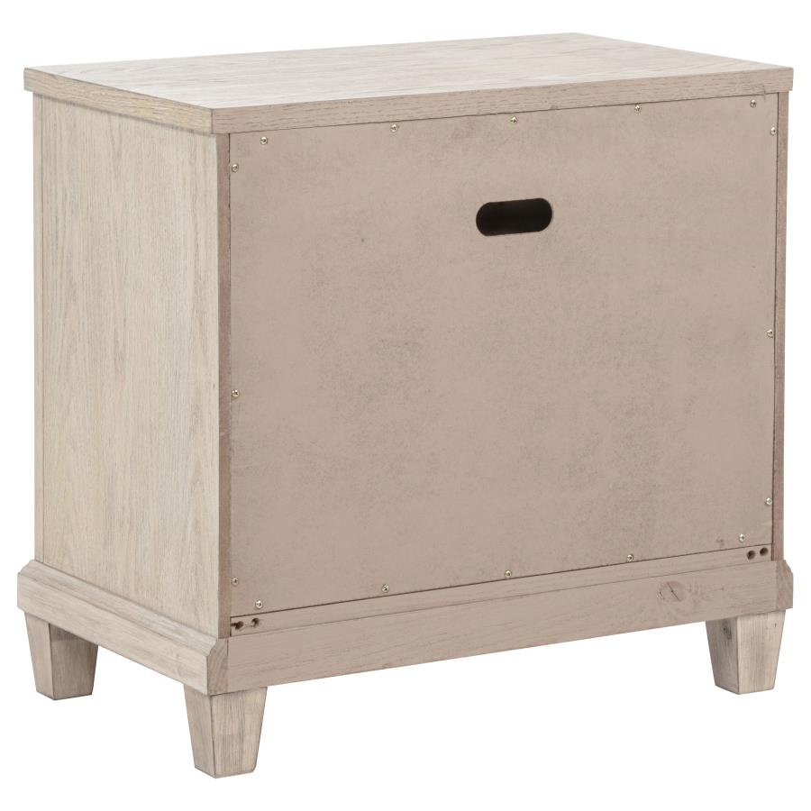 Pembroke 2-drawer Nightstand Bedside Table Washed Oak view 6