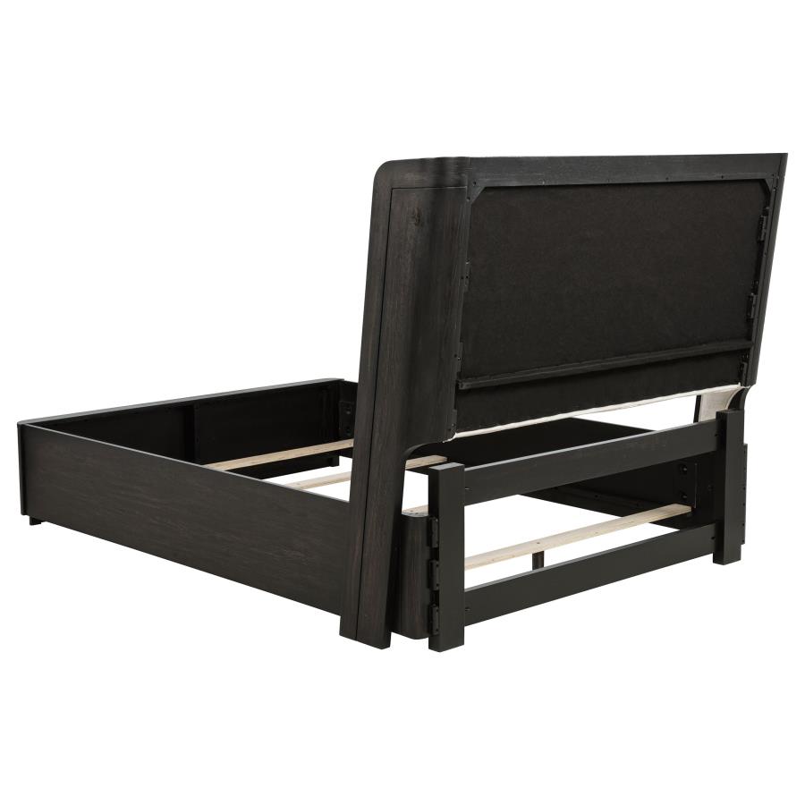 Leandro 5-piece Queen Bedroom Set Burnished Black view 4