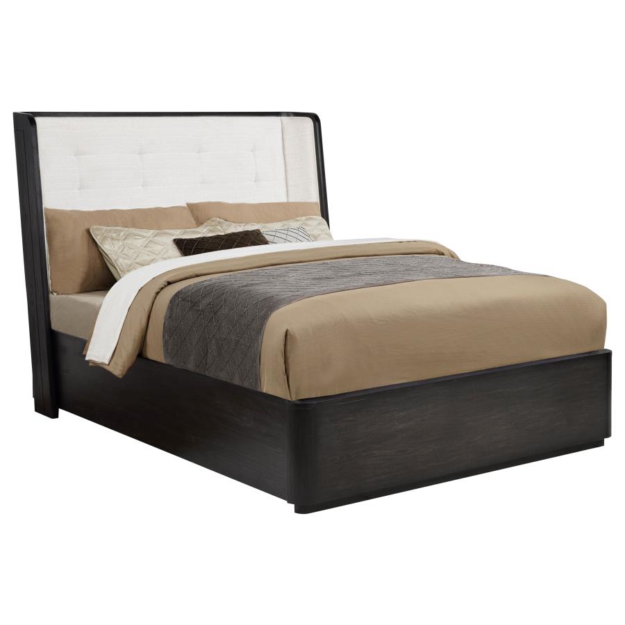 Leandro 55-inch Queen Wingback Bed Burnished Black view 3