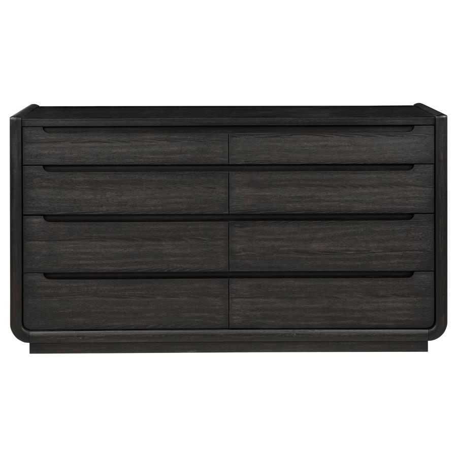 Leandro 8-drawer Bedroom Dresser Cabinet Burnished Black view 3