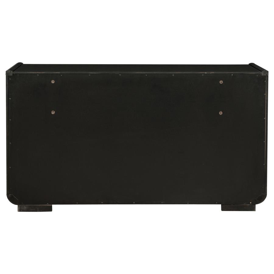 Leandro 8-drawer Bedroom Dresser Cabinet Burnished Black view 7