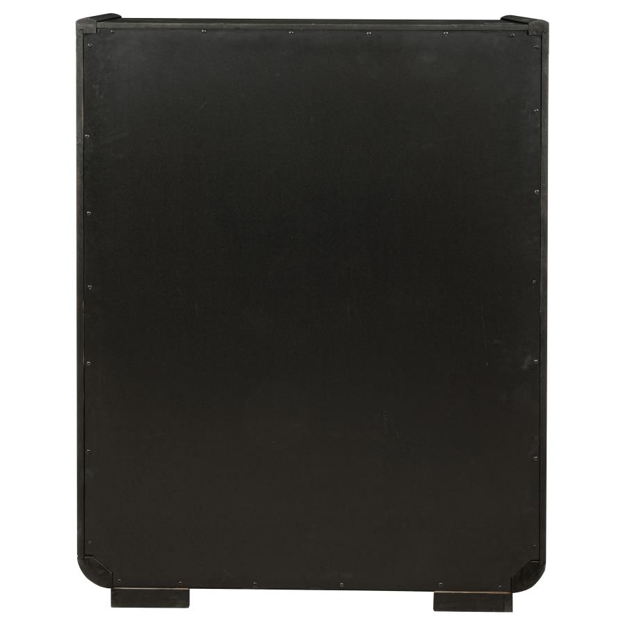 Leandro 5-drawer Bedroom Chest of Drawers Burnished Black view 7