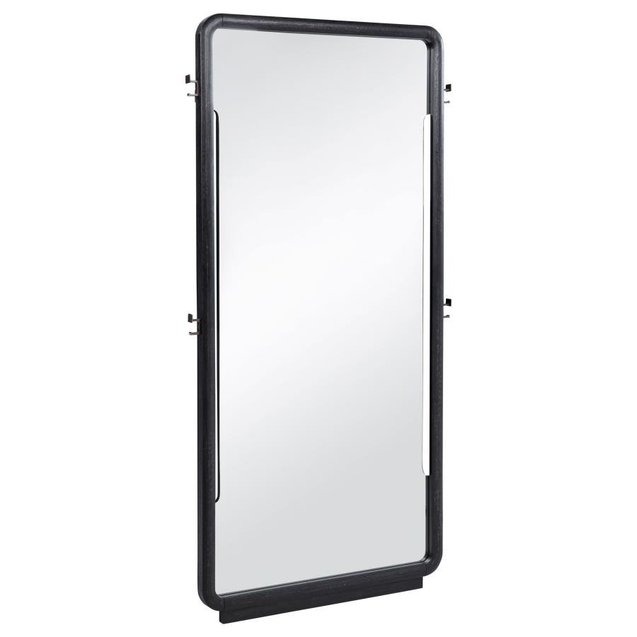 Leandro 76-inch Full Length Floor Mirror Burnished Black