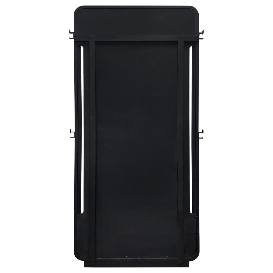 Leandro 76-inch Full Length Floor Mirror Burnished Black view 6