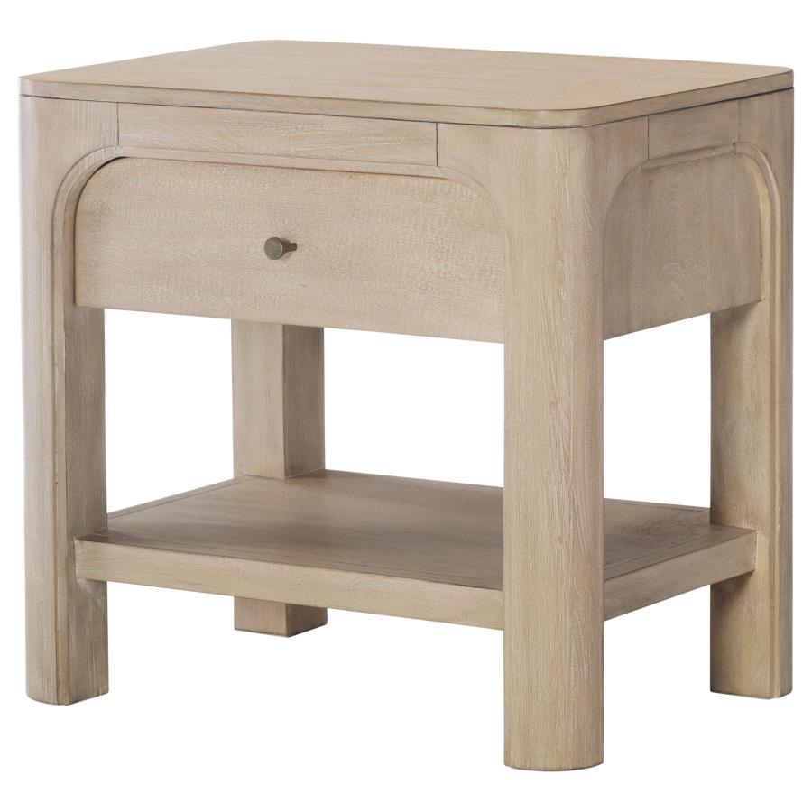 Solano 1-drawer Nightstand Bedside Table Weathered Mango view 4