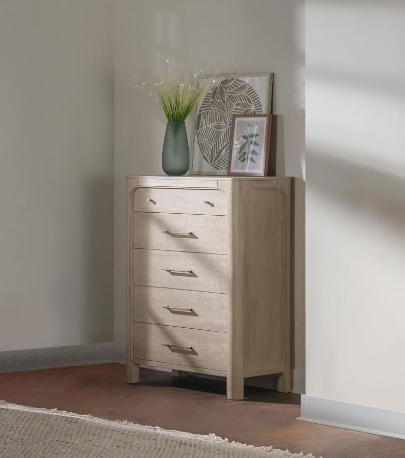 Solano 5-drawer Bedroom Chest of Drawers Weathered Mango view 2