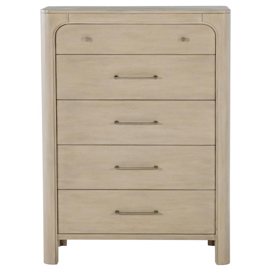 Solano 5-drawer Bedroom Chest of Drawers Weathered Mango view 3