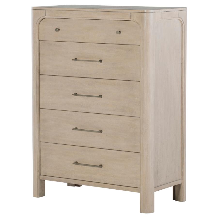 Solano 5-drawer Bedroom Chest of Drawers Weathered Mango view 4