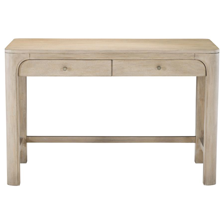 Solano 2-drawer Makeup Table Vanity Desk Weathered Mango view 3
