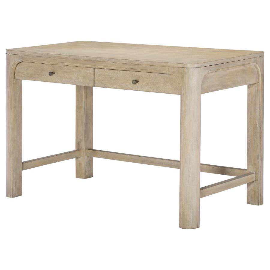 Solano 2-drawer Makeup Table Vanity Desk Weathered Mango view 4