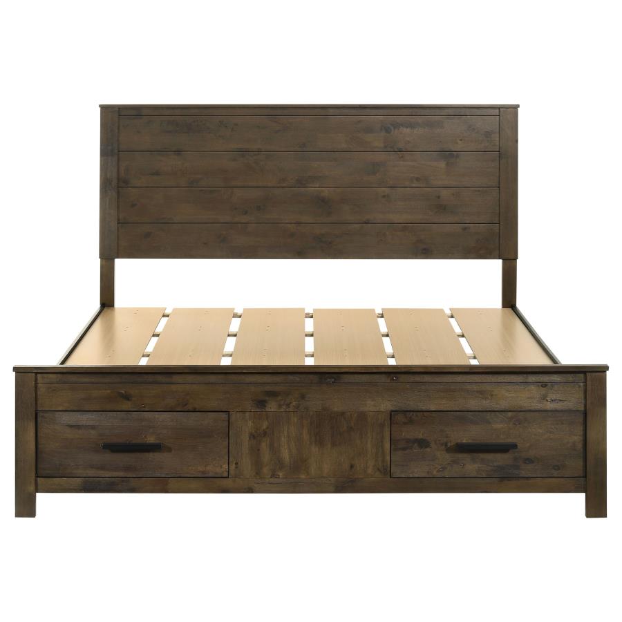Woodmont Eastern King Storage Bed Rustic Golden Brown view 4