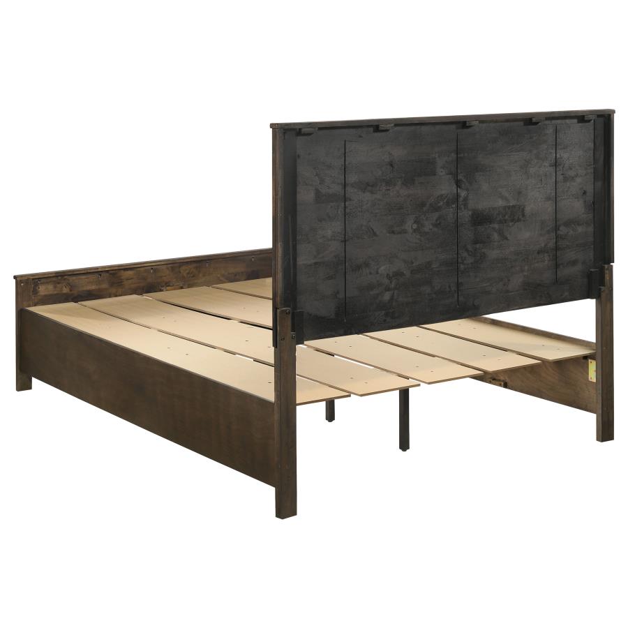 Woodmont Wood Queen Storage Panel Bed Rustic Golden Brown view 5