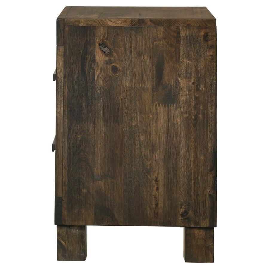 Woodmont 2-drawer Nightstand Rustic Golden Brown view 5