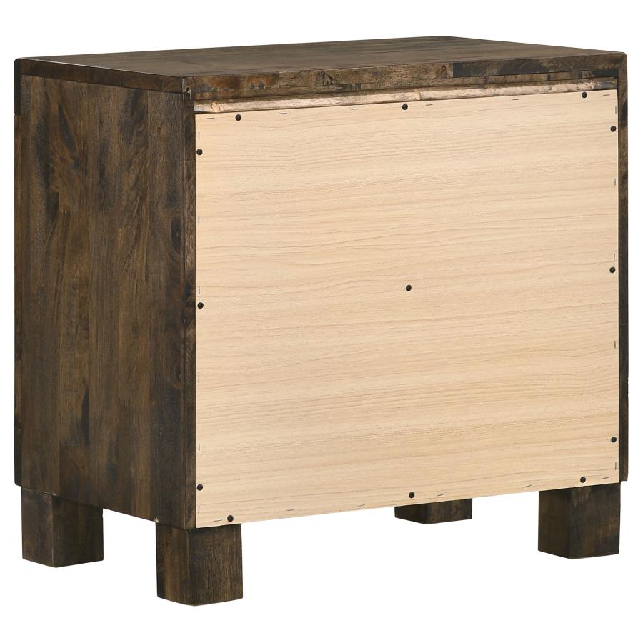 Woodmont 2-drawer Nightstand Rustic Golden Brown view 6