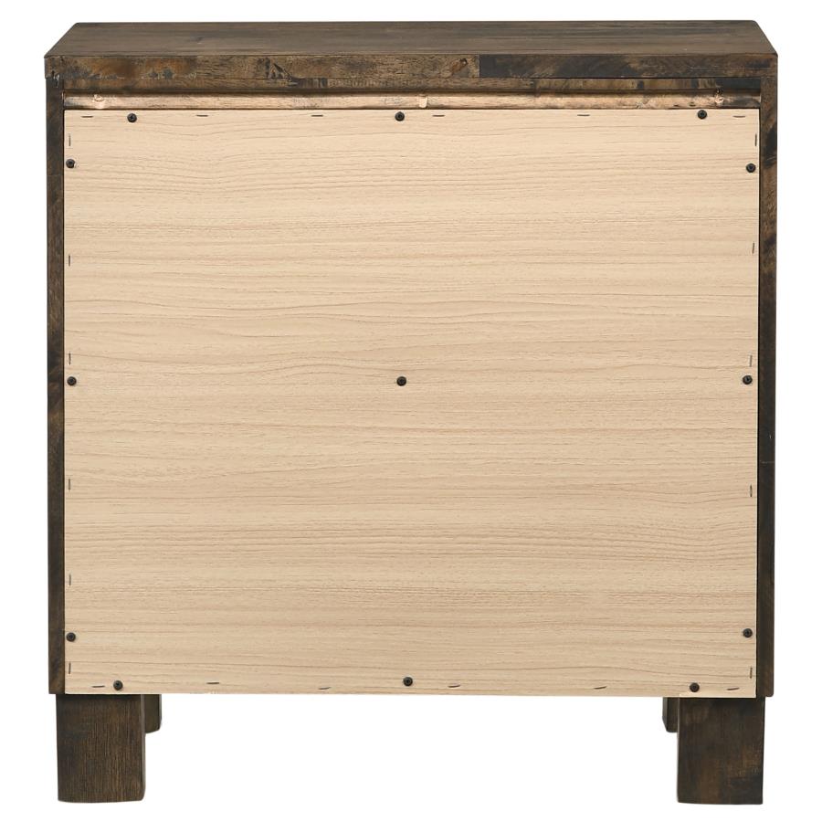 Woodmont 2-drawer Nightstand Rustic Golden Brown view 7