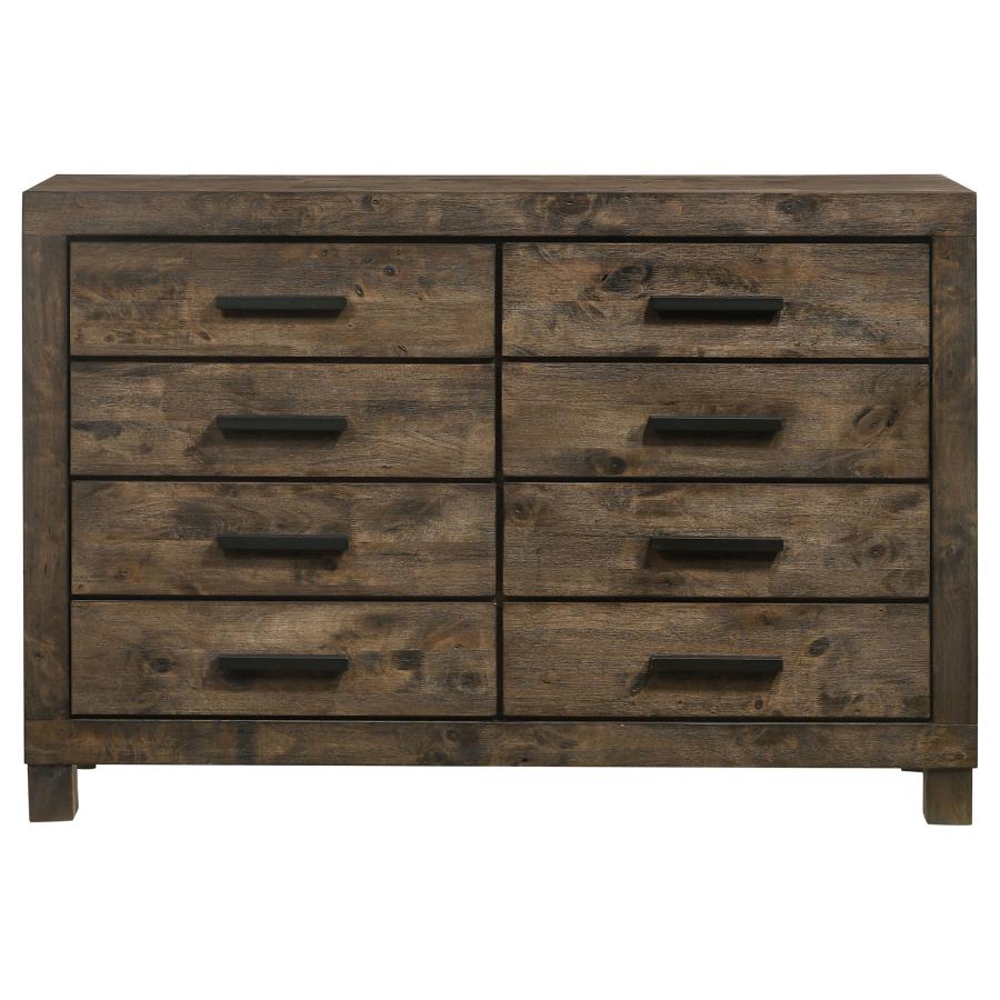 Woodmont 8-drawer Dresser Rustic Golden Brown view 3