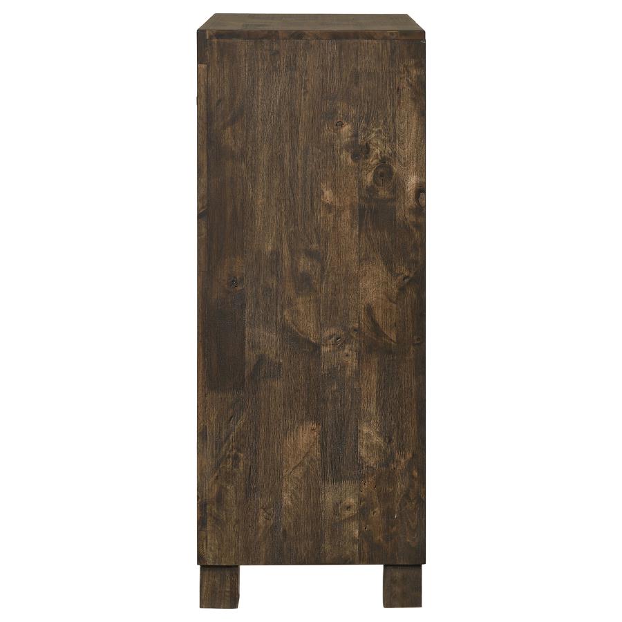 Woodmont 5-drawer Bedroom Chest Rustic Golden Brown view 5