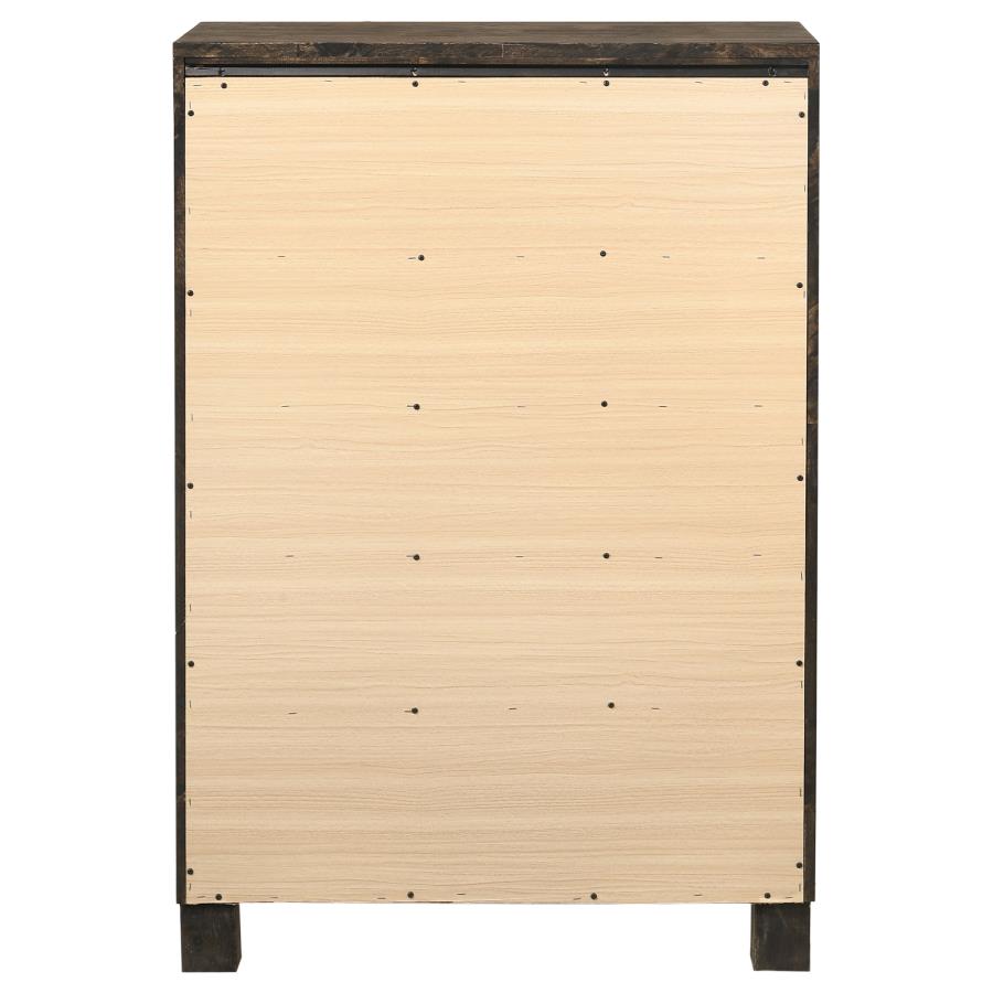 Woodmont 5-drawer Bedroom Chest Rustic Golden Brown view 7