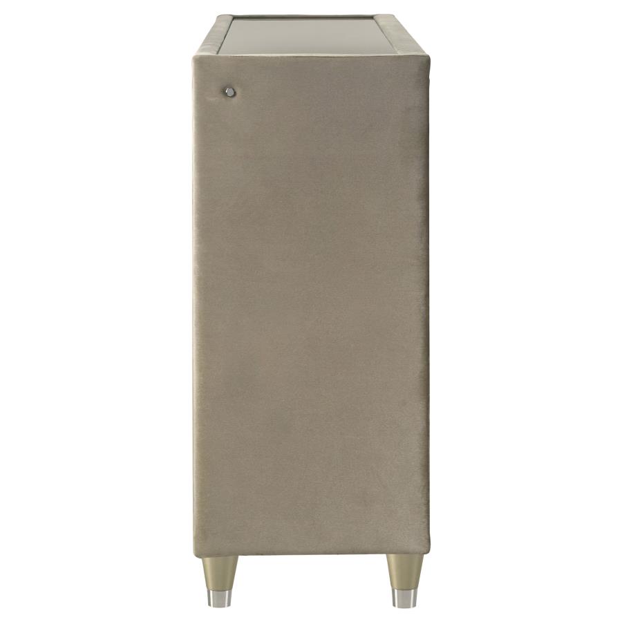 Lorient 8-drawer LED Bedroom Dresser Cabinet Ivory and Camel view 5