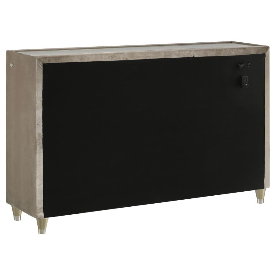Lorient 8-drawer LED Bedroom Dresser Cabinet Ivory and Camel view 6