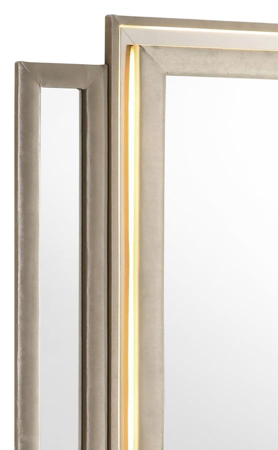 Lorient LED Dresser Mirror Ivory and Camel view 4