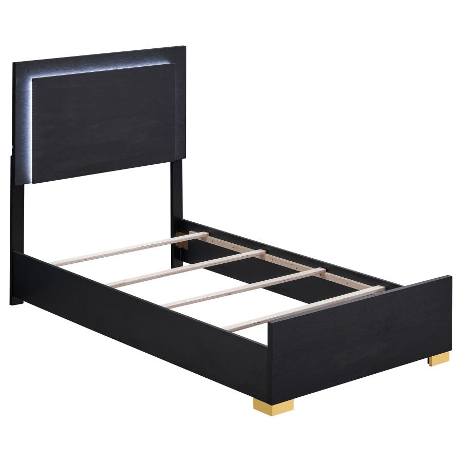 Marceline 5-piece Twin Bedroom Set Black view 3