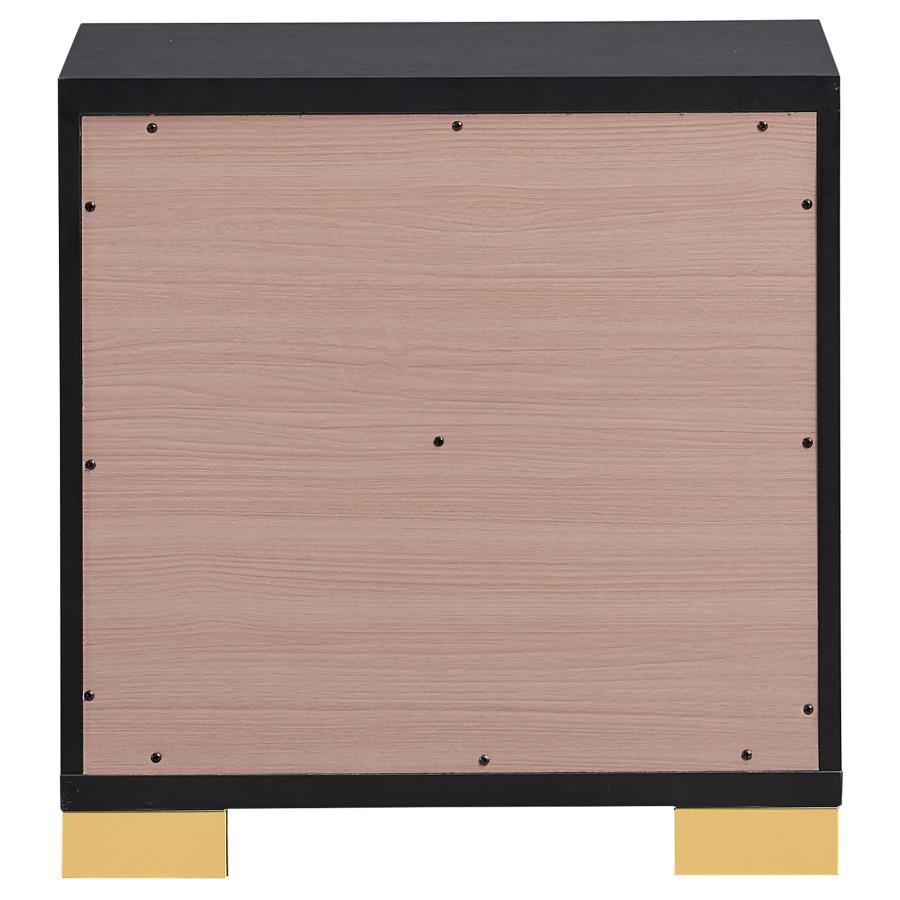 Marceline 2-drawer Nightstand Black view 7