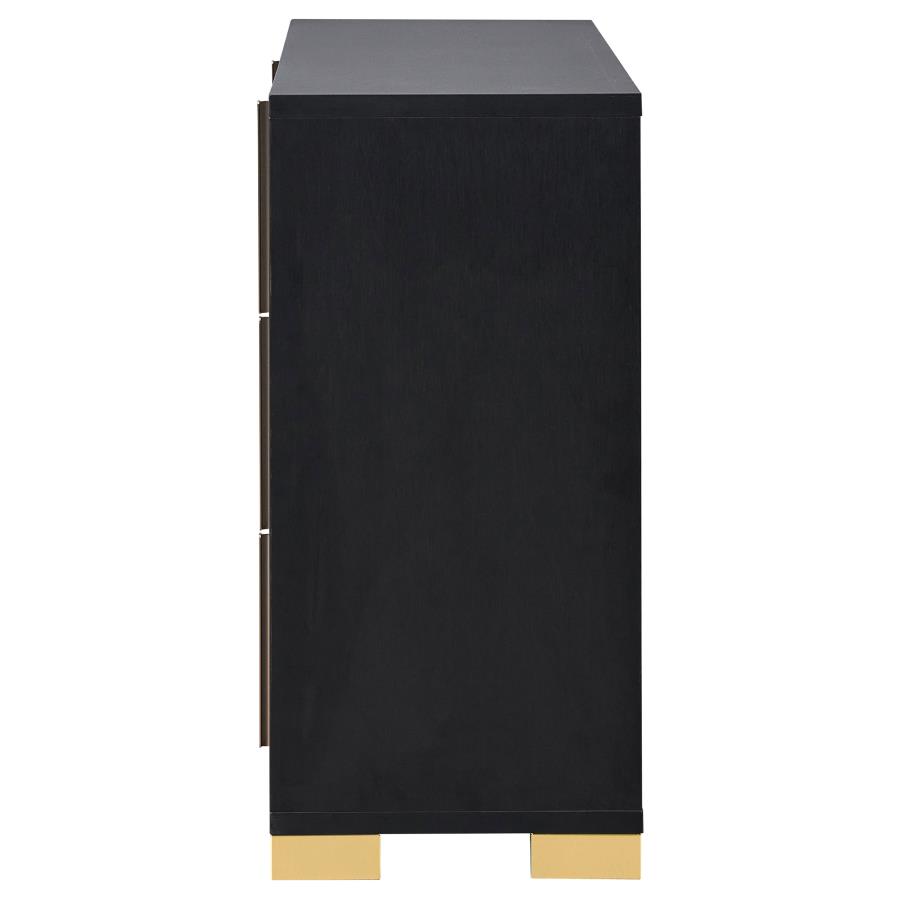 Marceline 6-drawer Dresser Black view 5