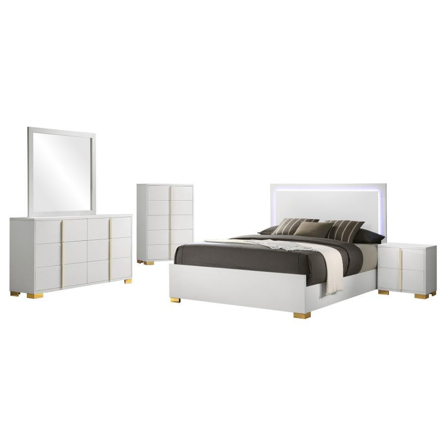 Marceline 5-piece Eastern King Bedroom Set White view 2