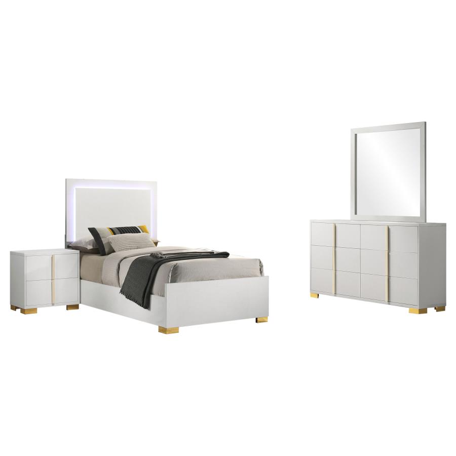 Marceline 4-piece Twin Bedroom Set White view 2