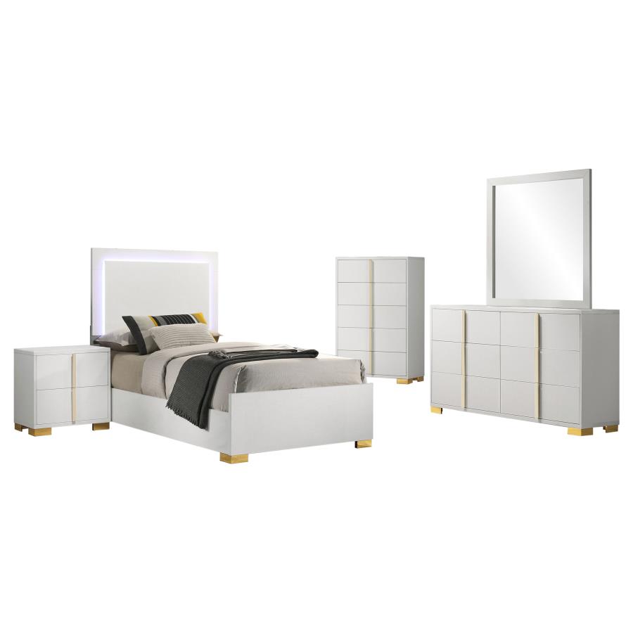 Marceline 5-piece Twin Bedroom Set White view 2