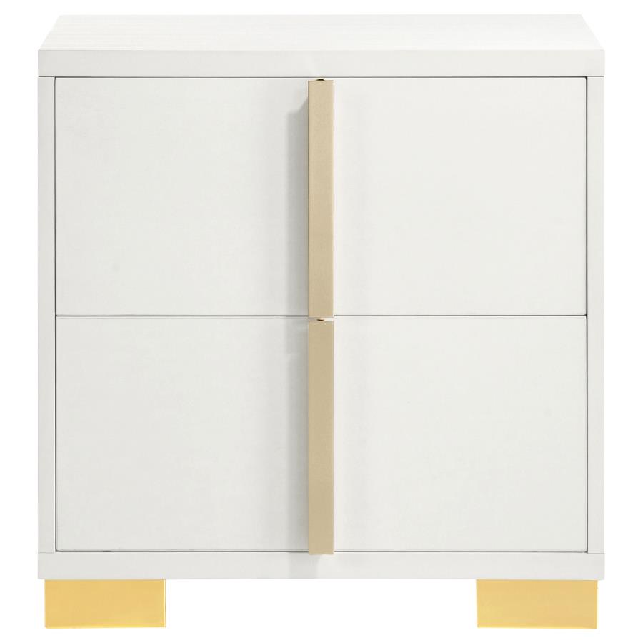 Marceline 2-drawer Nightstand White view 3