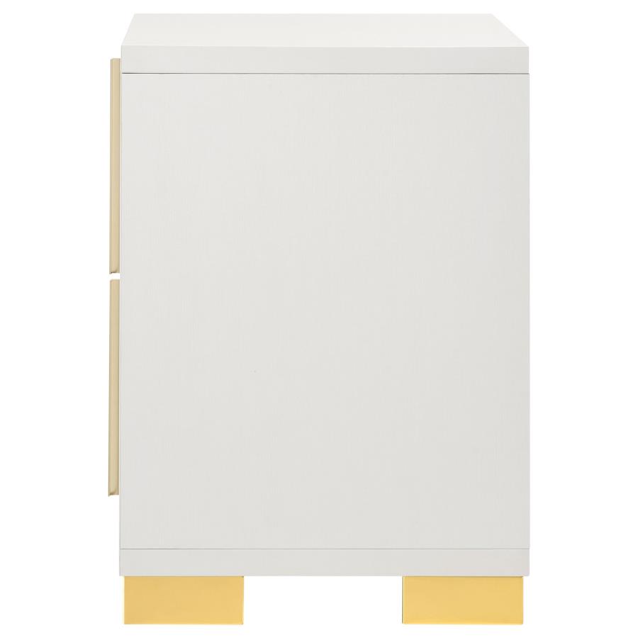 Marceline 2-drawer Nightstand White view 5