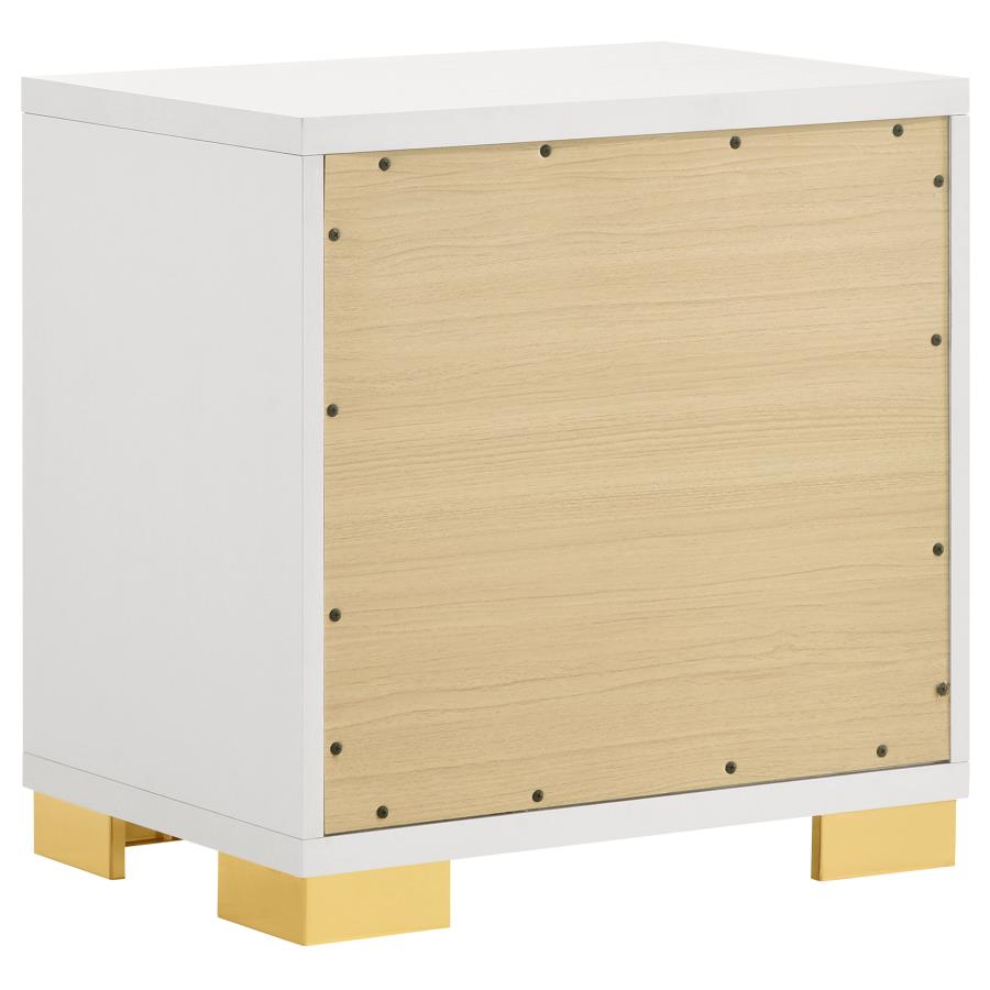 Marceline 2-drawer Nightstand White view 6