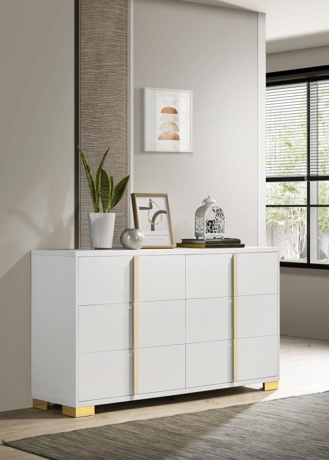Marceline 6-drawer Dresser White view 2