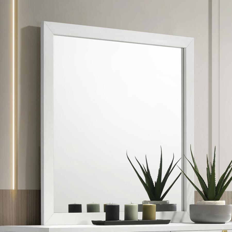 Marceline Dresser Mirror White view 2